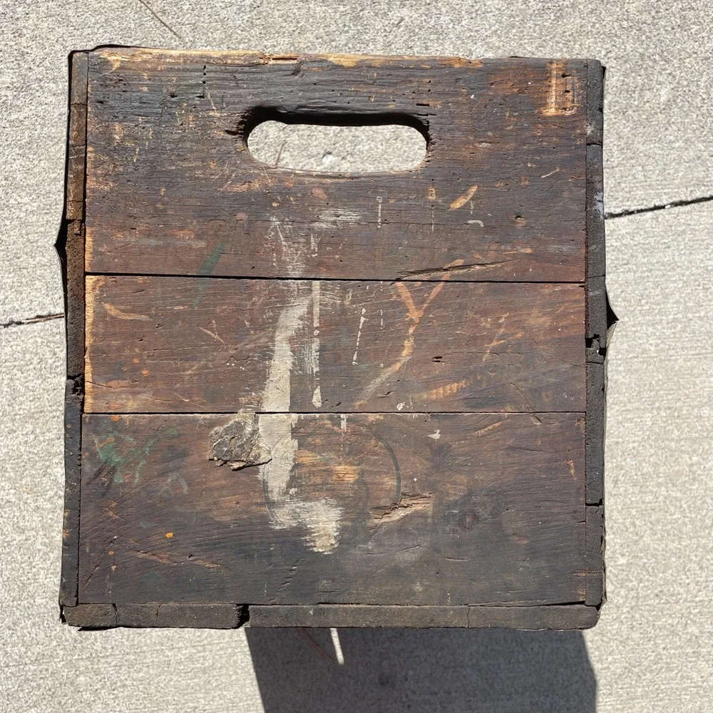 Vintage Grafs Fine‎ Beverages Milwaukee, Wis Wooden Soda Crate Early Grandpa